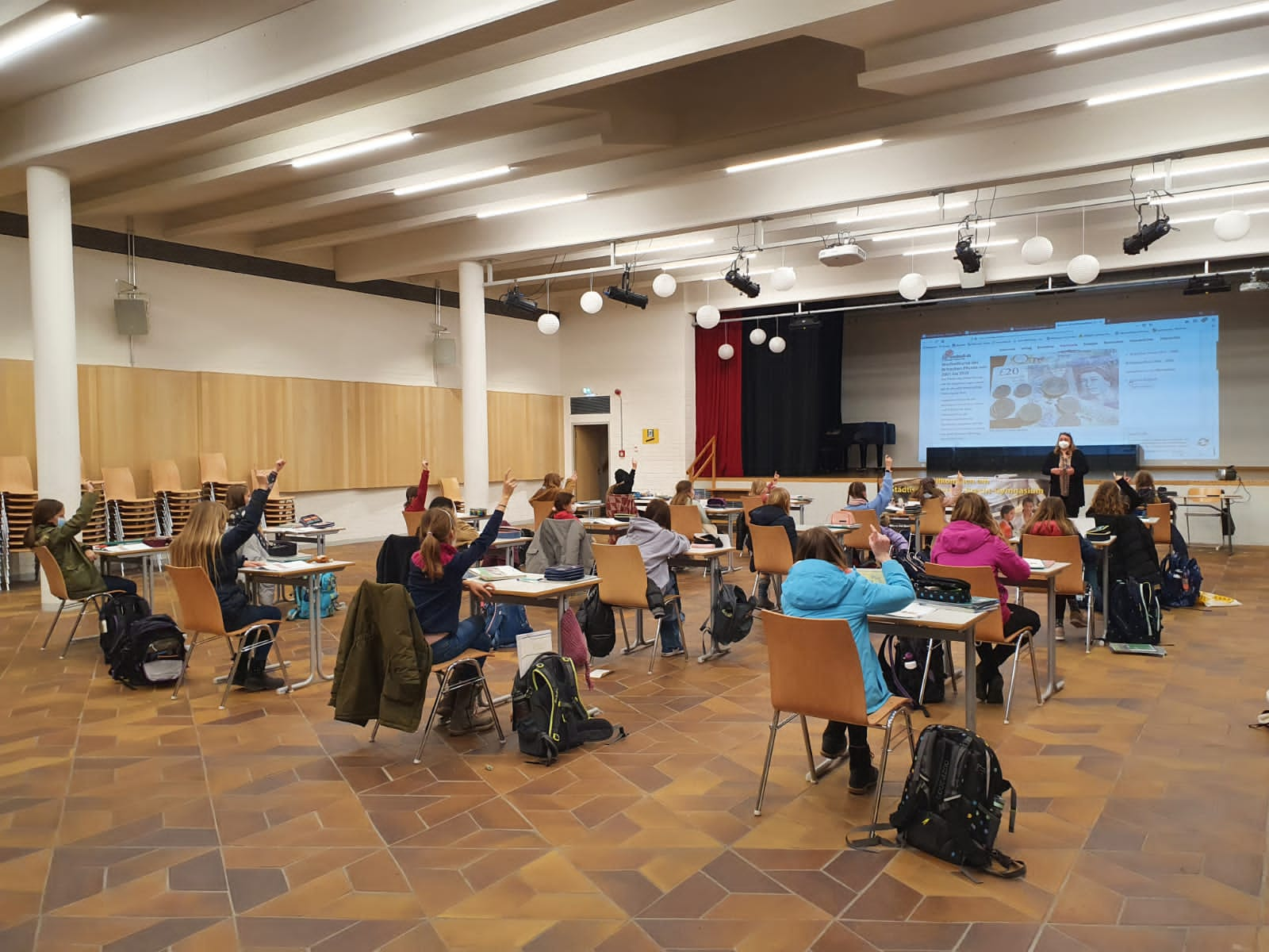 Unterricht in der Aula